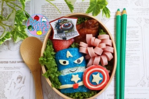 Captain America superhero bento food art | Bento Days