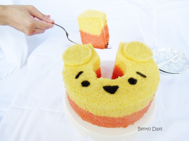 Pooh tsum tsum deco-chiffon cake